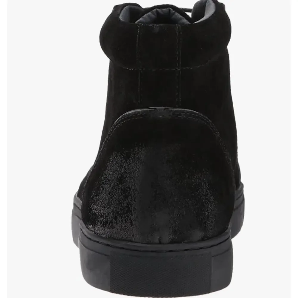 English Laundry Men Grundy Sneaker Boots 8 Black Suede Leather NWT Chukka Combat